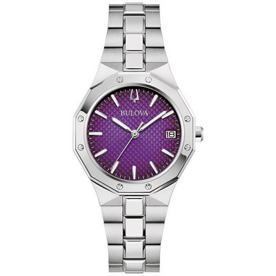 Bulova Ladies' Classic Stainless Steel Bracelet Watch Purple Dial