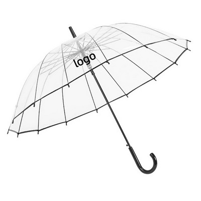 Long Handled Transparent Umbrella