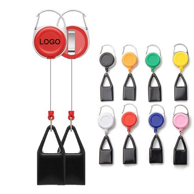 Custom Retractable PVC Lighter Holder w/Clip 5''x1''