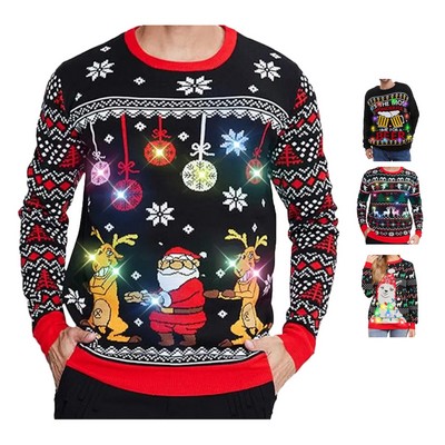 Ugly Christmas Sweater w/ Led Lights