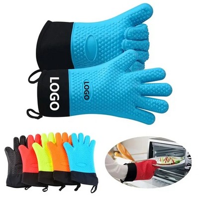 Heat Resistant Silicone Grilling Oven Gloves