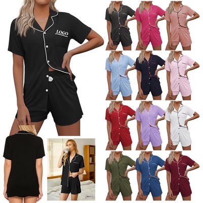 Women's Short-Sleeve Pajama Set for Sleepwear