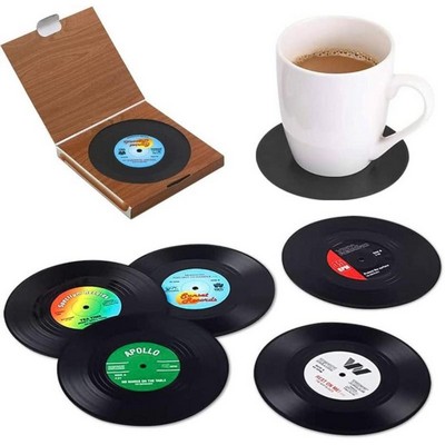 Classic Vinyl Record Coasters