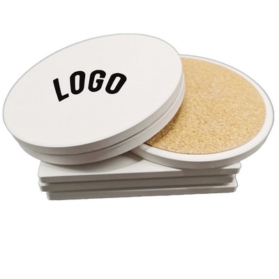 White Embryo Ceramic Coaster