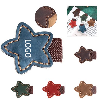 Authentic Leather Magnetic Bookmark