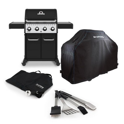 Broil King Crown™ 420 Lp Grill, Cover, Grill Tools, Apron