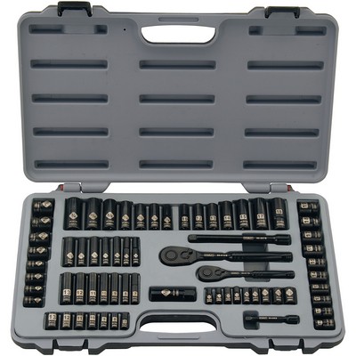 Stanley 69Pc Black Chrome Socket Set