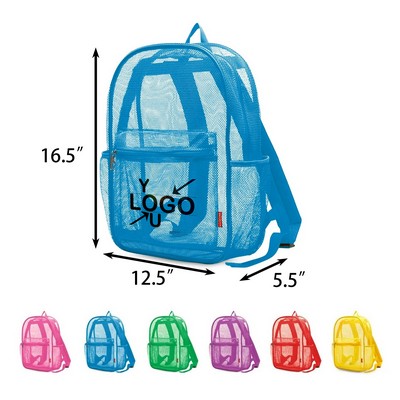 Clear Mesh Backpack For Easy Visibility