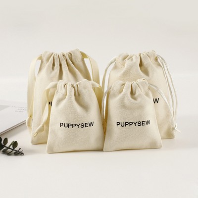 Canvas Drawstring Gift Bag Reusable Pouch