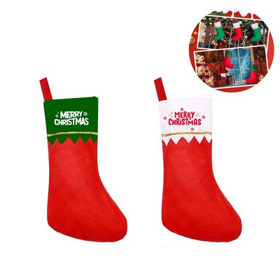 Holiday Felt Santa Stocking Bags