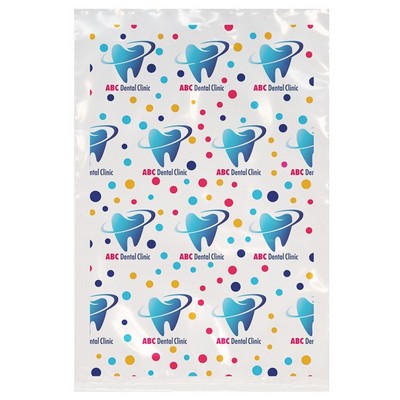 Full Color Scatter Clear Plastic Bag 6" x 9"