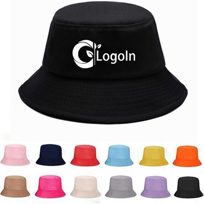 Summer Bucket Hat Trendy Cotton Sun Cap for Outdoor