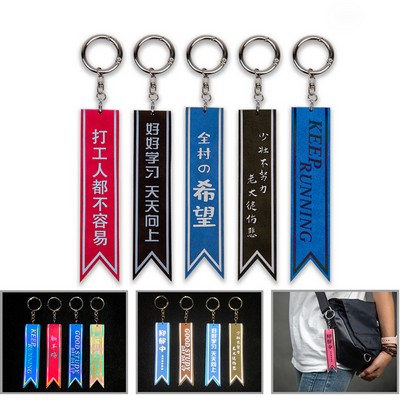 Reflective Suede Leather Keychain Reflective Straps Backpack Pendants