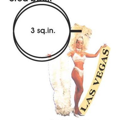 Vegas Showgirl in Yellow Key Chain w/Clear Mirrored Back (3 Square Inch)