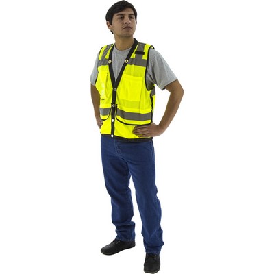 Majestic 75-3207 Hi-Viz Heavy Duty Mesh Vest, ANSI 2