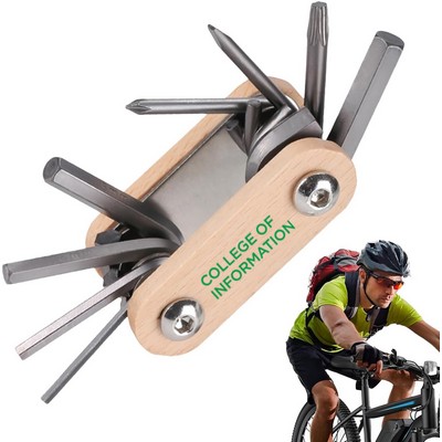 8-in-1 Wooden Cycling Repair Tool Kit