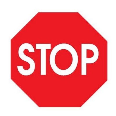 Stop Sign Promotional Magnet w/ Strip Magnet (12 Square Inch)