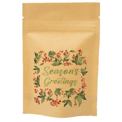 Holly Predesigned Kraft Barrier Pouch (4"W x 6"H x 2"D)