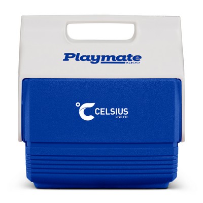 Igloo® Playmate Mini™ 4 Qt Cooler - White-Majestic Blue