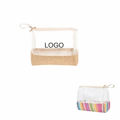 Woven Clear Cosmetic Bag