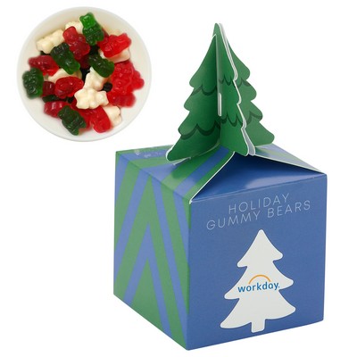 Holiday Tree Jolly Top Treat Collection Box with Holiday Gummy Bears