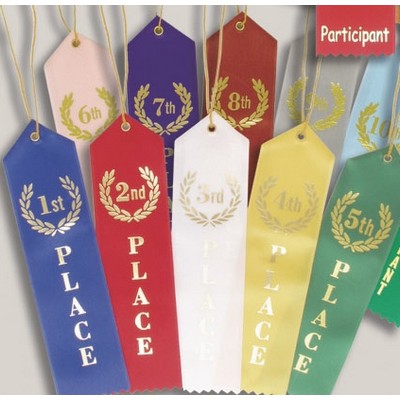 Custom Award Ribbon w/Card & String (2.5" x 10")