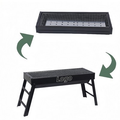 Portable Smokeless Folding Charcoal Grill for Outdoor Use