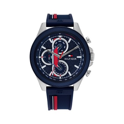Tommy Hilfiger Mens Navy Silicone Strap Watch