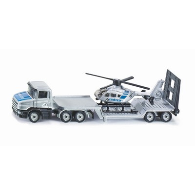 Low Loader With Helicopter Die-Cast Model