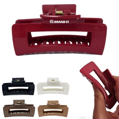 Rectangle Soft Safe Hair Claw Clips