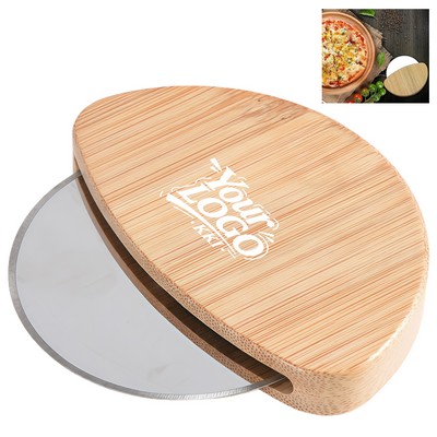 Bamboo Handle Pizza Cutting Tool