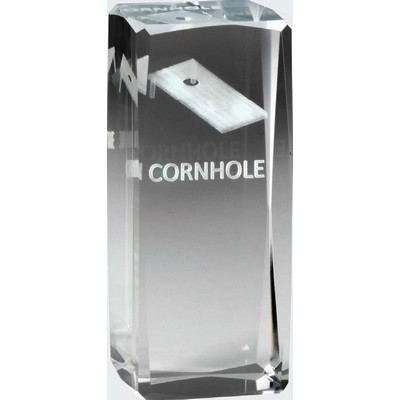Cornhole Crystal Award, 4 1/2"H