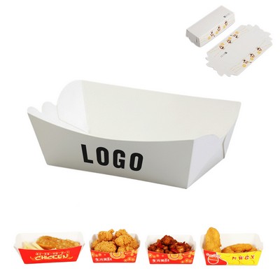 Sturdy Disposable Small Paper Food Tray for Snacks 4.8" x 3"
