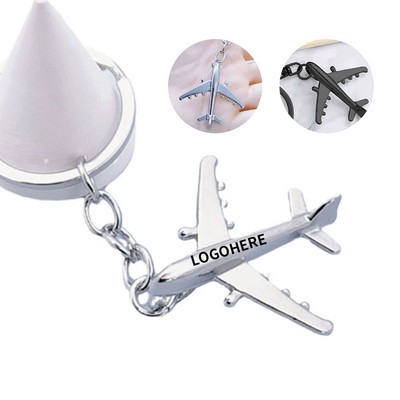 Aircraft-Shaped Metal Bottle Opener Keychain