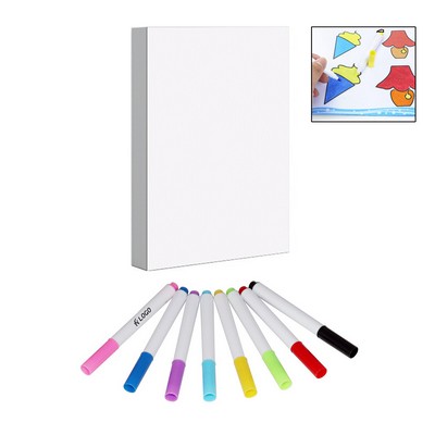 Premium Marker Pad With 8 Watercolor Pens