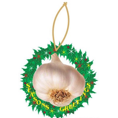 Garlic Executive Wreath Ornament w/ Mirrored Back (12 Square Inch)