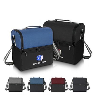 14-Can Dual-Compartment Insulated Lunch Cooler