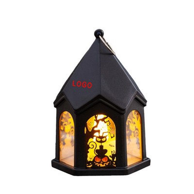 Halloween Castle wind Lantern Decor With Hook