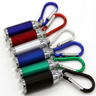 LED mini keychain flashlight holiday gift small pull rod climbing buckle aluminum alloy telescopic z