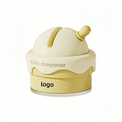 Ice Cream–Shaped Suction Cup Knife Sharpener for Kitchen Knives and Scissors