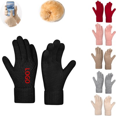 Double-Layer Knitted Thermal Gloves