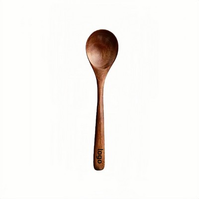 High-End Japanese-Style Solid Wood Long Handle Spoon for Rice and Soup