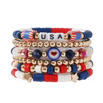 Women Surfer Heishi Bracelets Set