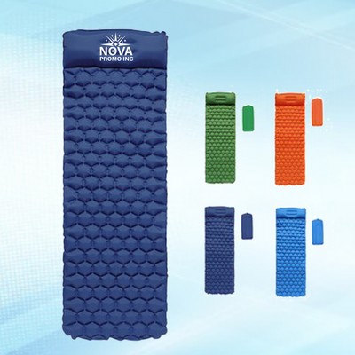Compact Portable Inflatable Sleeping Mat with Comfortable Cushioning