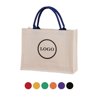 Durable Heavy Duty Reusable Canvas Market Street Tote Shopping Grocery Beach Everyday Carryall Bag