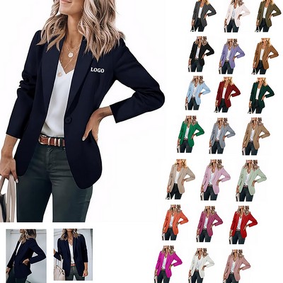 Womens Casual Open Front Blazer