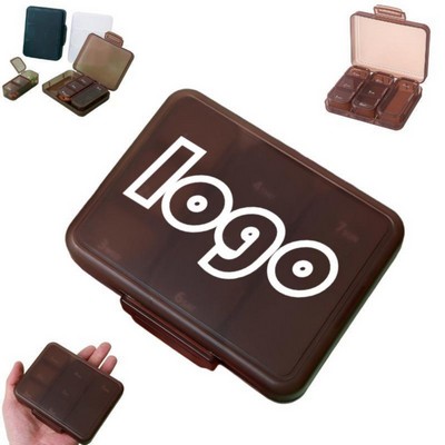 Portable Weekly Seven-Compartment Pill Box