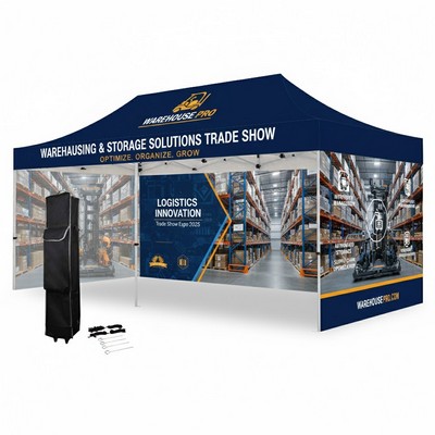 10x20 Premium Hex Aluminum Tent with 3 Full Walls