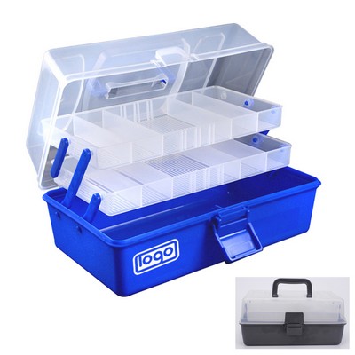 3 Layers Plastic Fishing Tackle Storage Box