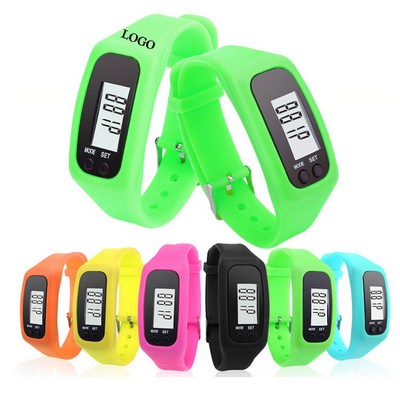 Silicone Wristband Pedometer Multi Functional Sports Led Electronic Watch